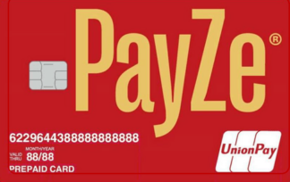 PayZe Red & Gold Prepaid Card